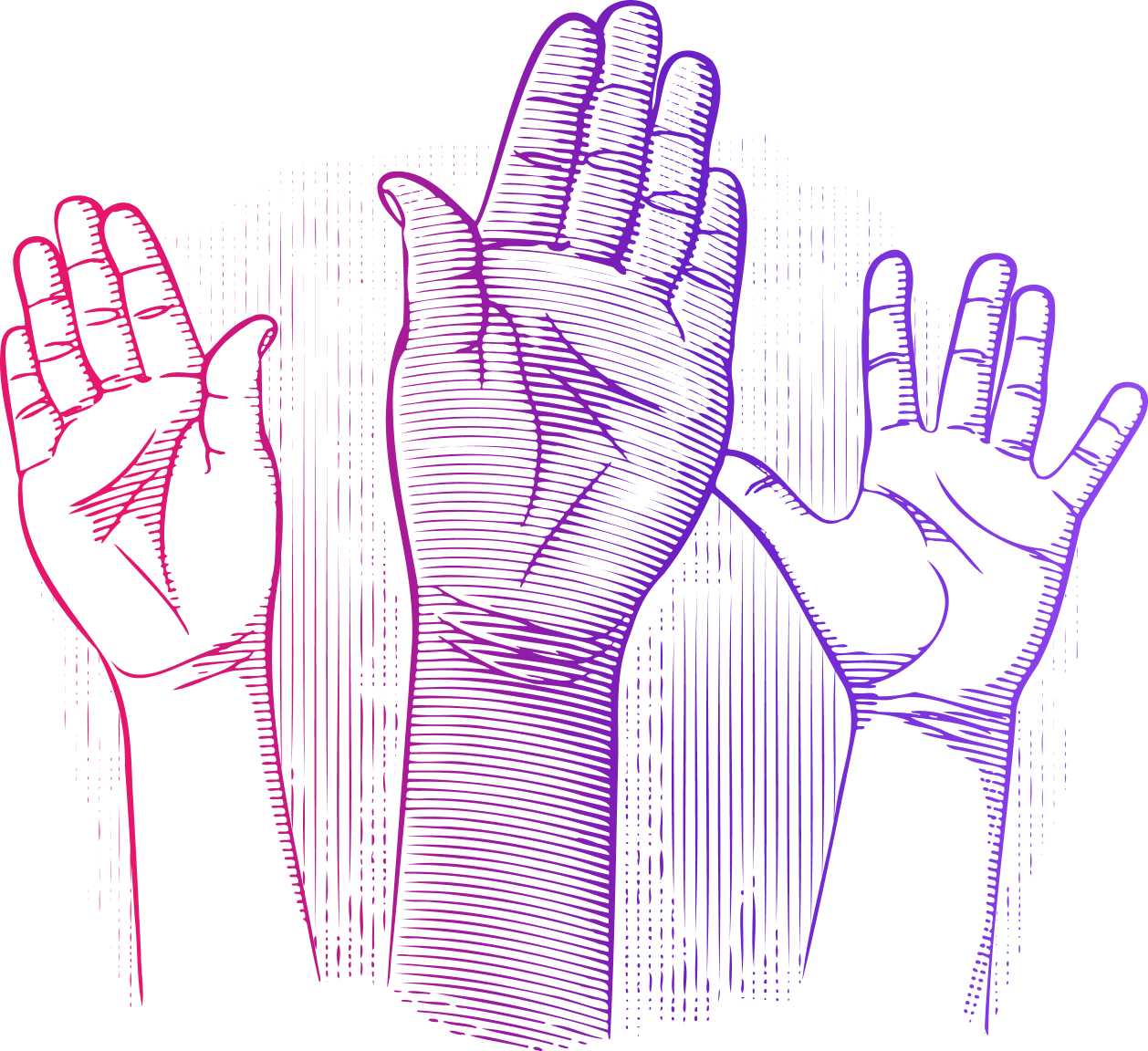 logo of a raised hand