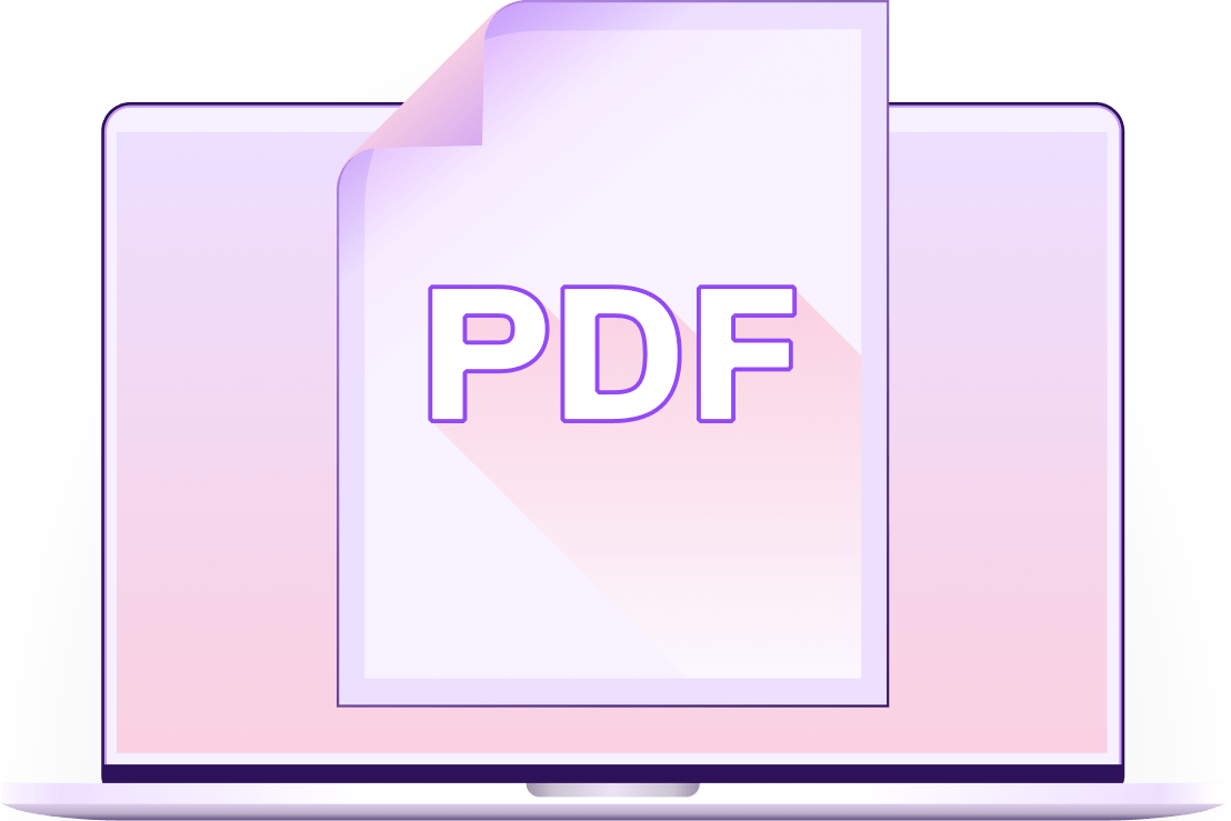 laptop with PDF icon