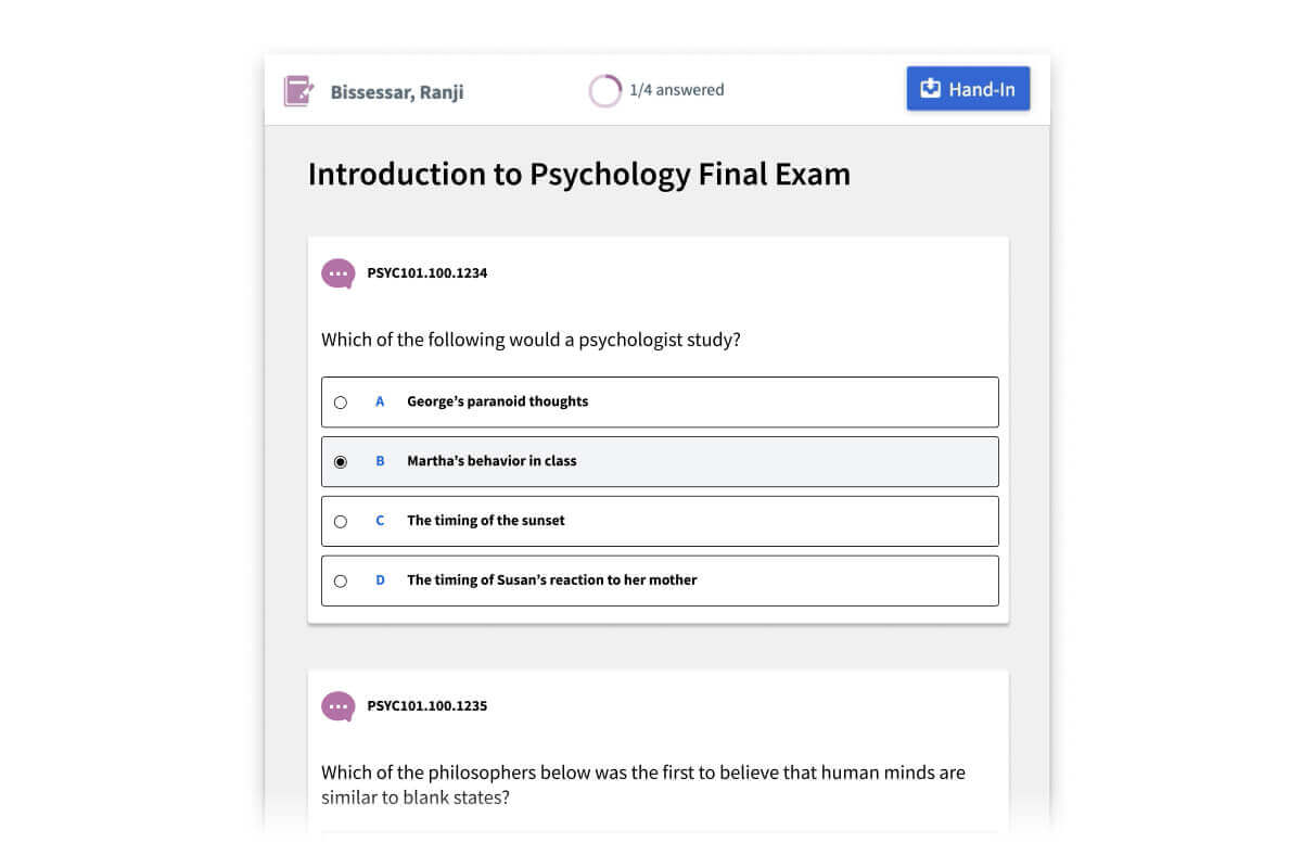 Secure online testing