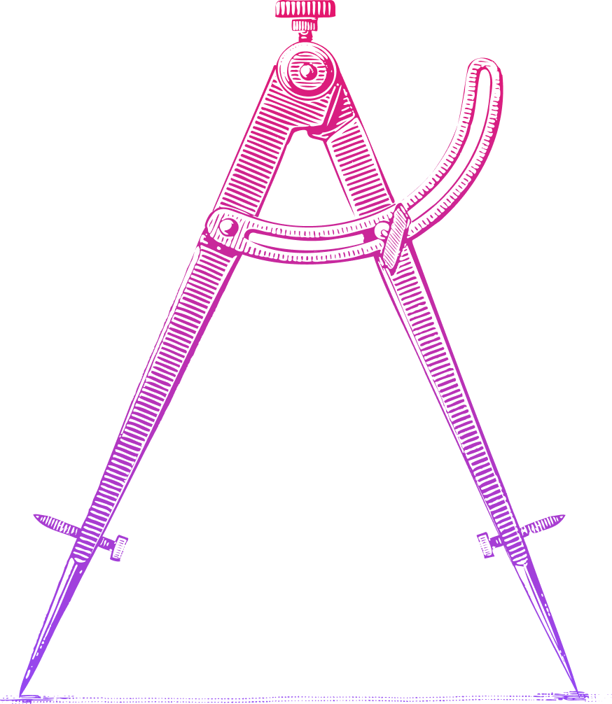 Illustration of a math compass