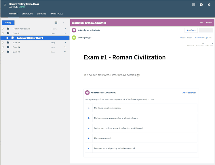 Top Hat Test Top Hat