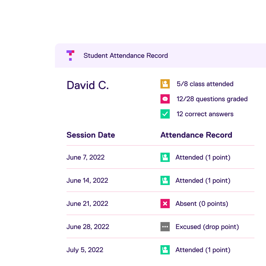 Student Attendance Record