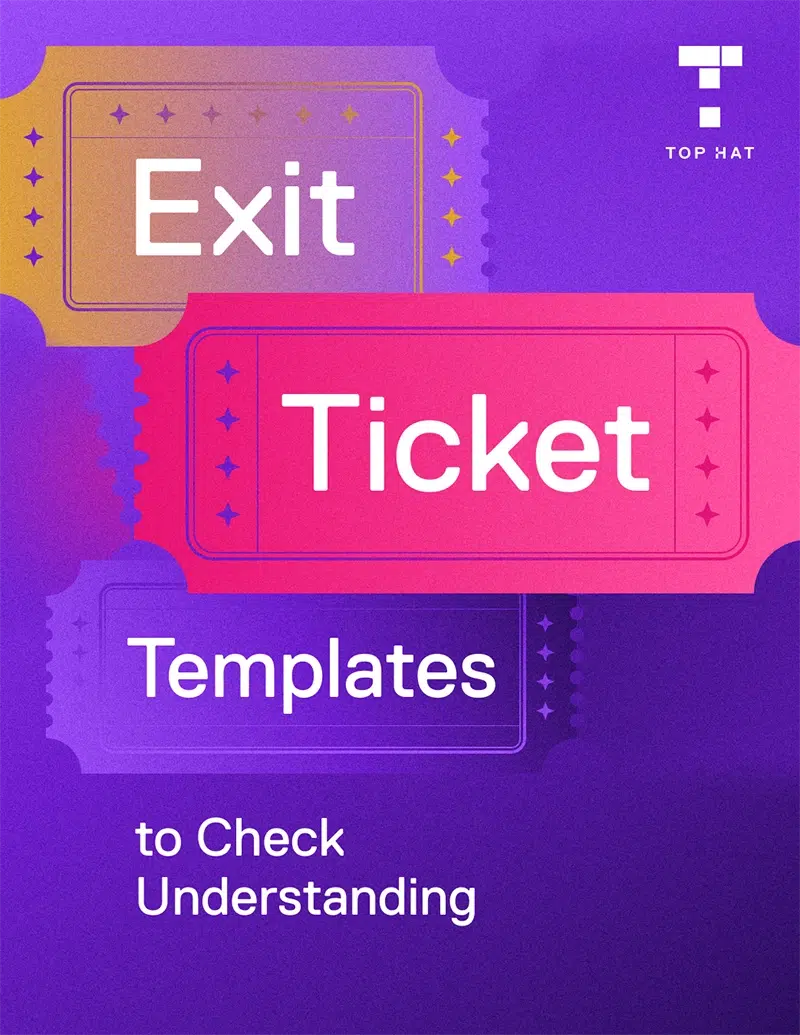 Top Hat template cover: "Exit Ticket Templates to Check Understanding"