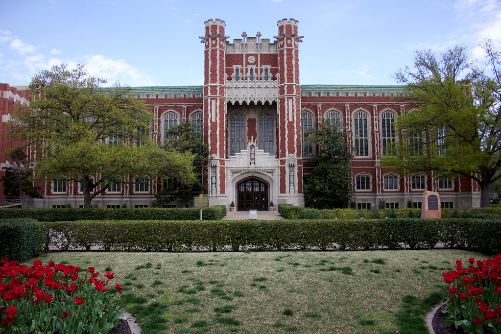 An exterior shot of the University of Oklahoma.