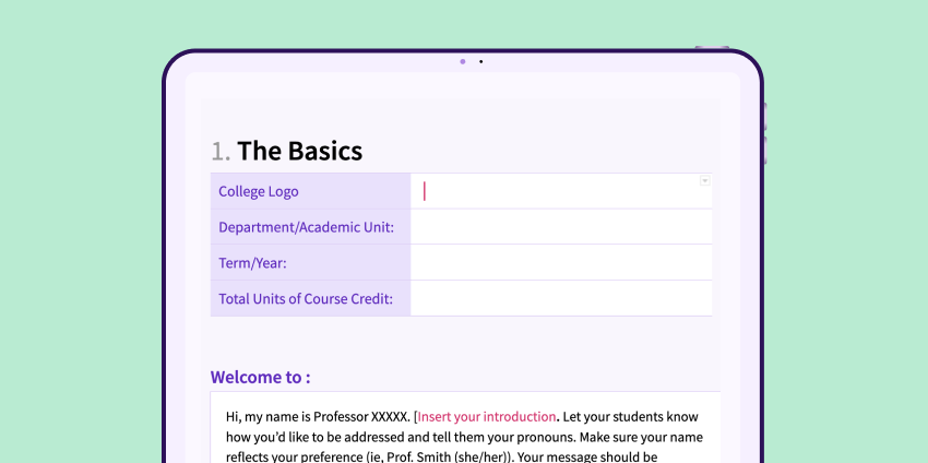 Top Hat Syllabus Template for College Courses