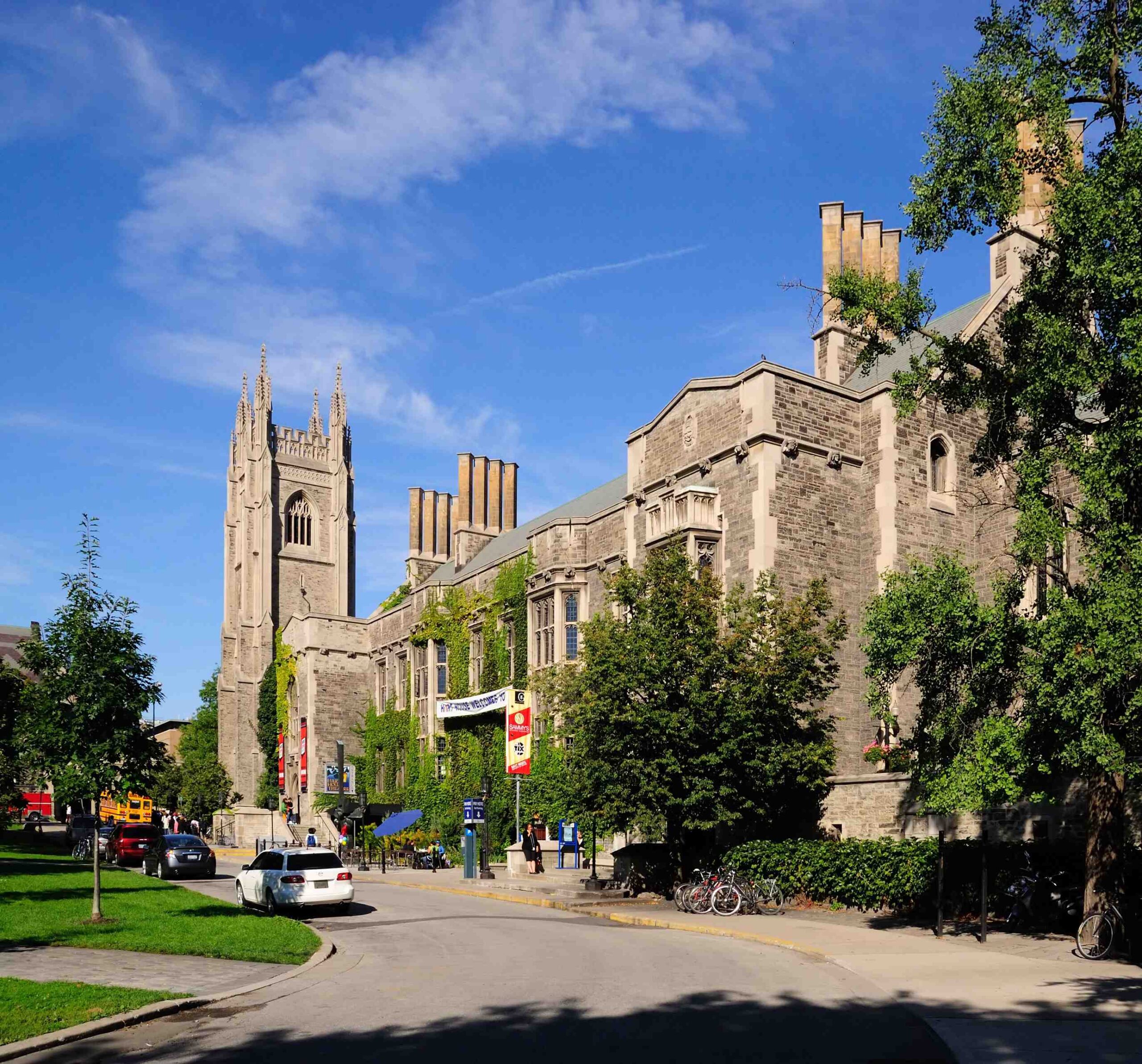 An image of the Hart House at UofT is shown.