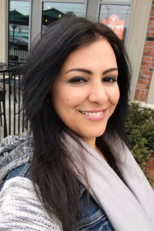 Safieh Moghaddam at the University of Toronto Scarborough is shown smiling.